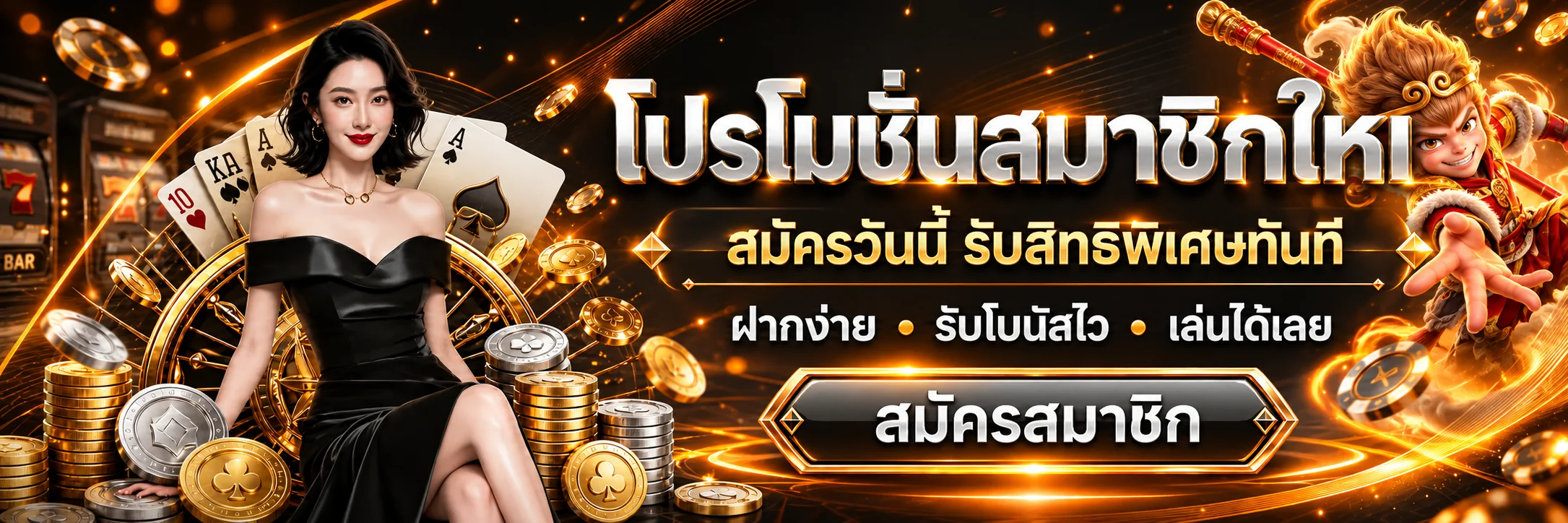 แบนเนอร์สมัครสมาชิก Jedi999 โทนสีส้มดำ